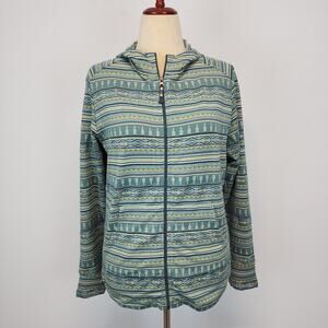 Sherpa Adventure Neelo Preeti Full Zip Jacket Size XL Green Aztec Outdoor Gorp